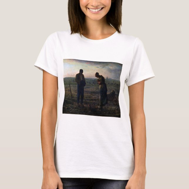 Camiseta The Angelus, Jean-Francois Millet, 1857-1859 (Anverso)