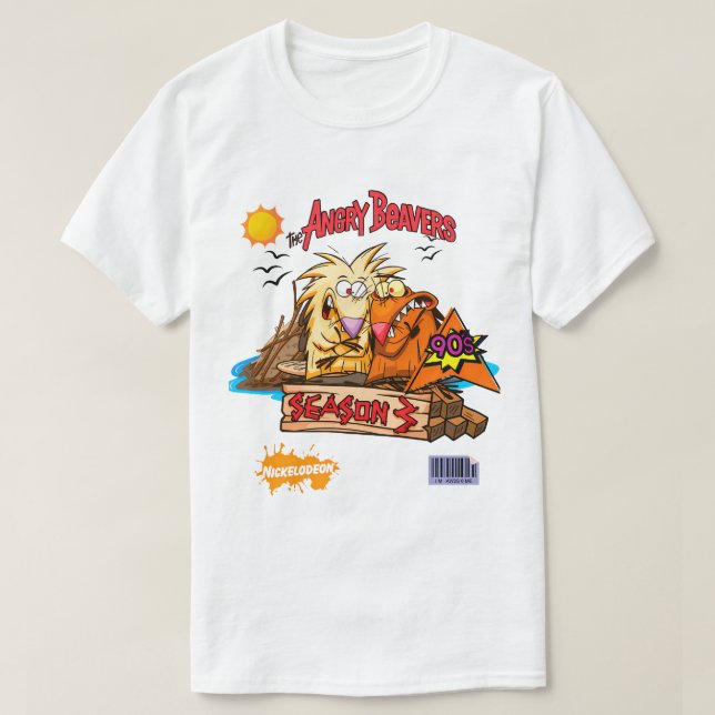 Camiseta The Angry Beavers – Norbert & Daggett 90s Cartoon  (Diseño del anverso)