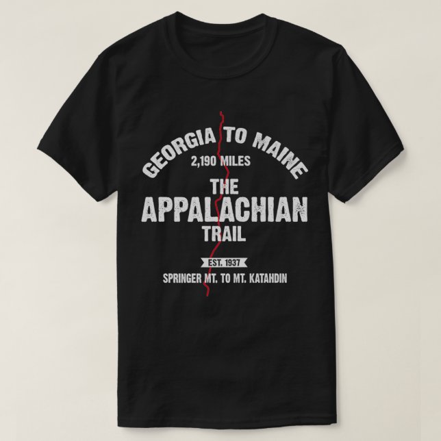 Camiseta The Appalachian Trail Georgia To Maine Hiking Prem (Diseño del anverso)