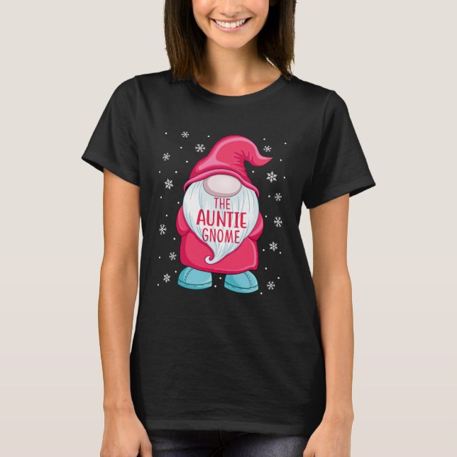 Camiseta The Aunt Gnome  Gnome Elf Christmas Aunt Matching  (Anverso)