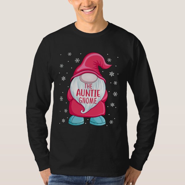 Camiseta The Aunt Gnome  Gnome Elf Christmas Aunt Matching  (Anverso)