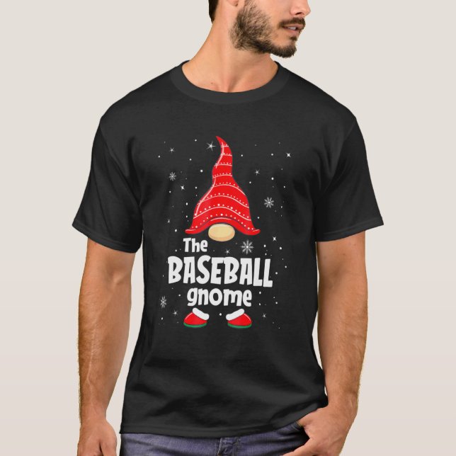 Camiseta The Baseball Gnome Matching Family Group Christmas (Anverso)