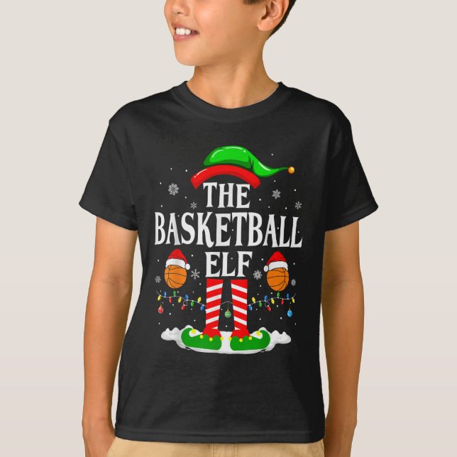 Camiseta The Basketball Elf Bball Xmas Basketball Christmas (Anverso)