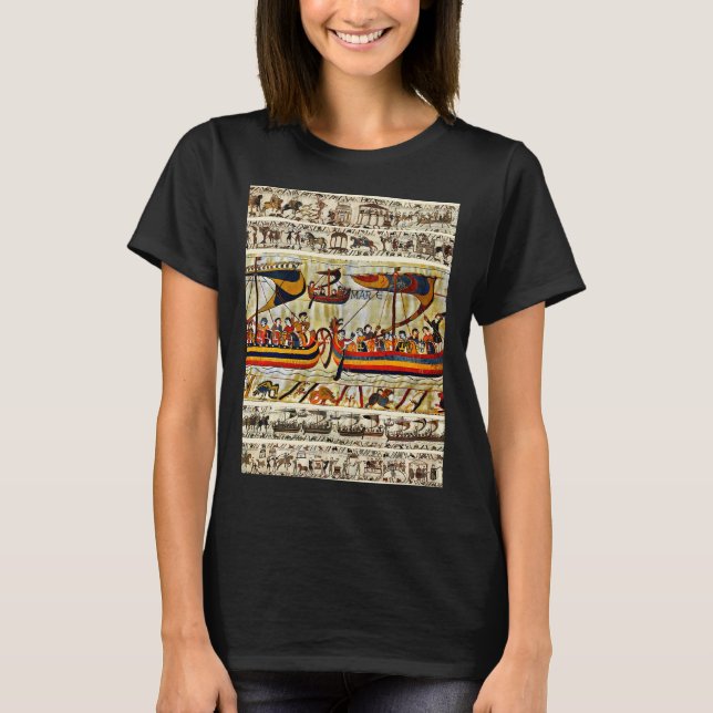 Camiseta The Bayeux Tapestry Viking Ships  (Anverso)