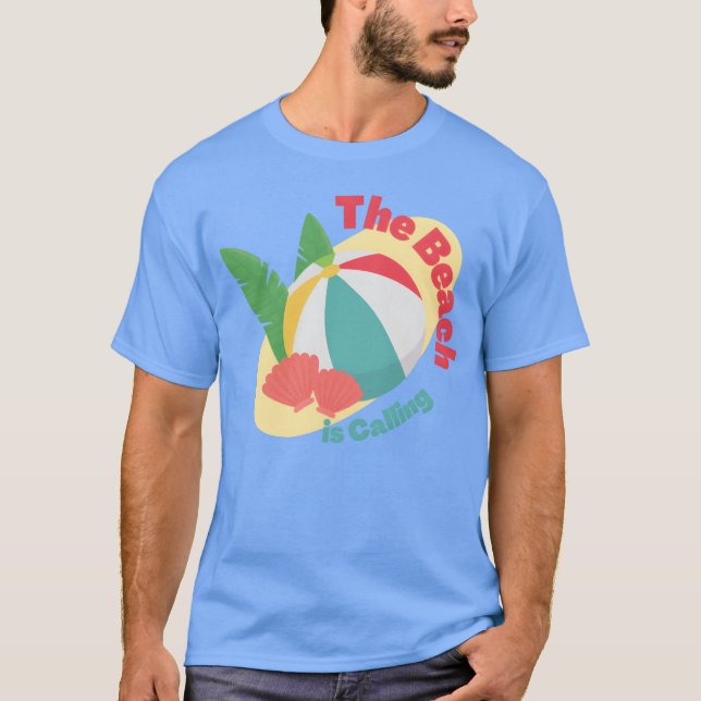 Camiseta The Beach is Calling Volleyball Sports Saying boy  (Anverso)
