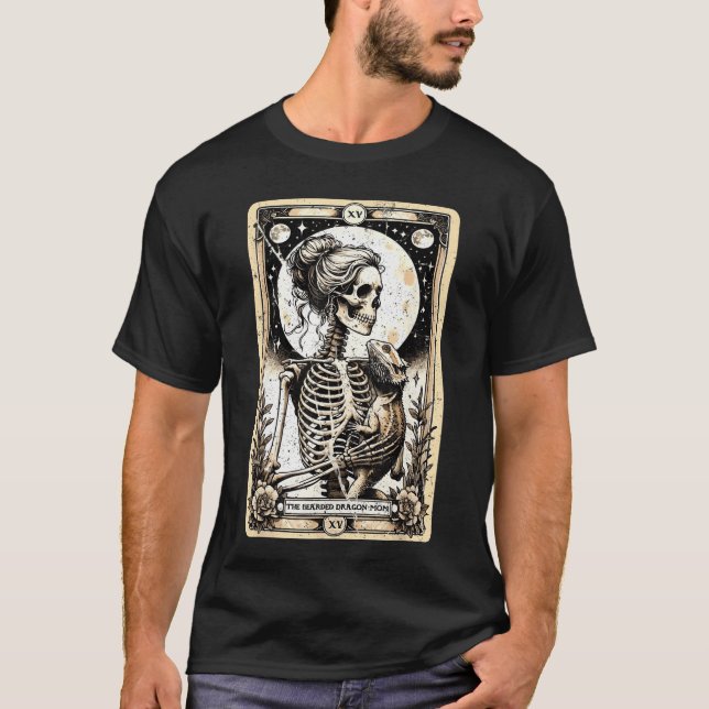 Camiseta The Bearded Dragon Mom Skeletonarot Card Art Beard (Anverso)
