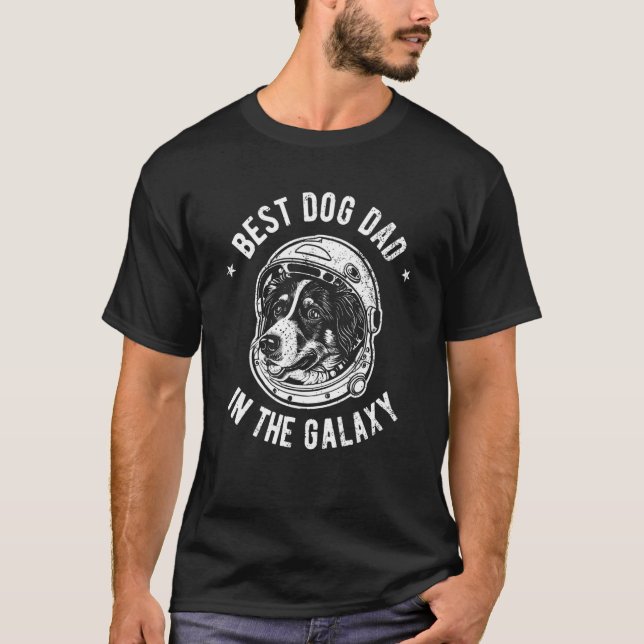 Camiseta The Best Australian Shepherd Dad in the galaxy - A (Anverso)