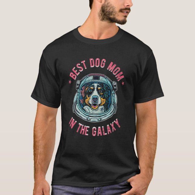 Camiseta The Best Australian Shepherd Mom in the galaxy - A (Anverso)