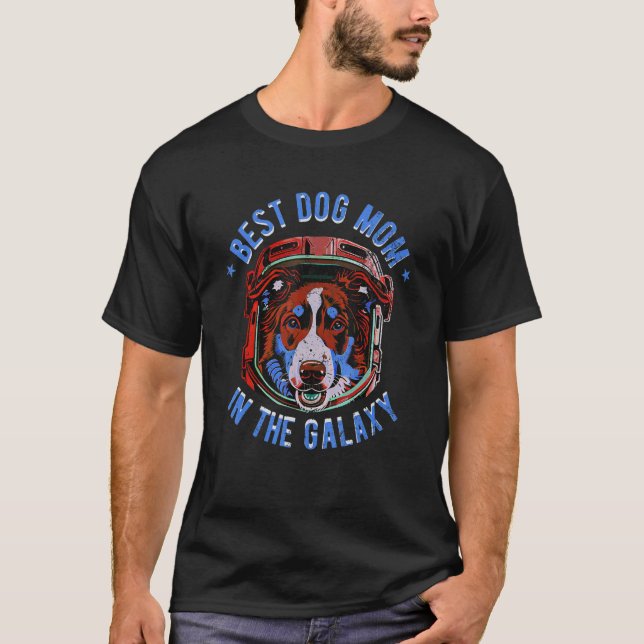 Camiseta The Best Australian Shepherd Mom in the galaxy - A (Anverso)