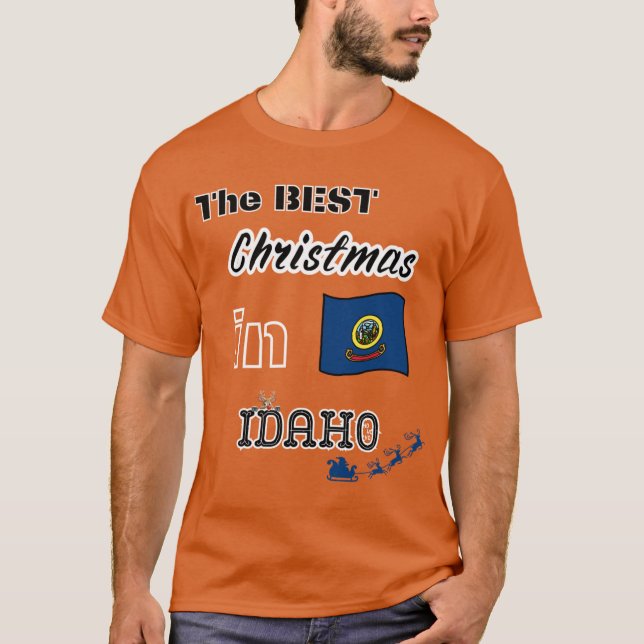 Camiseta The best christmas is in IDAHO (Anverso)