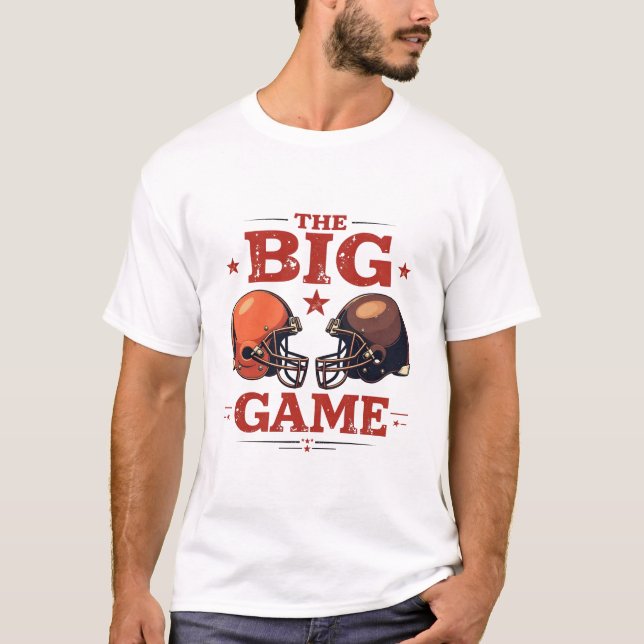 Camiseta The Big Game – Vintage Football Helmet Rivalry (Anverso)