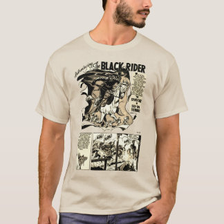 Camiseta "The Black Rider" Action Comic Strip T-Shirt