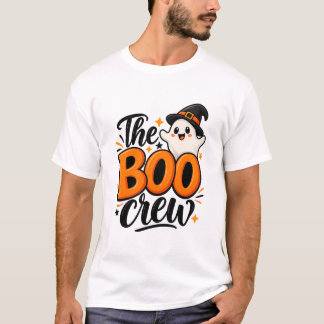 Camiseta The Boo Crew Fantasma Naranja Hombres Halloween 