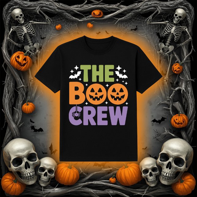 Camiseta The Boo Crew Halloween Jack-O'-Lantern & Spider Gr (Subido por el creador)