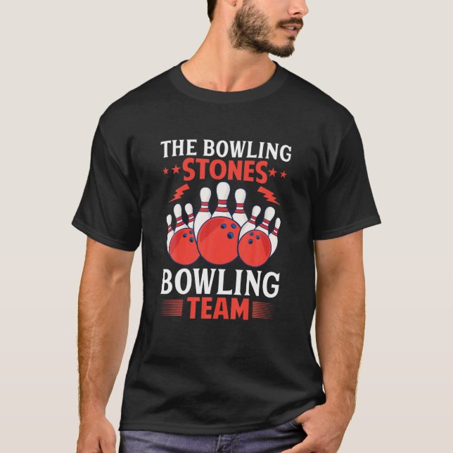 Camiseta The Bowling Stones Bowling Team Funny Bowler (Anverso)