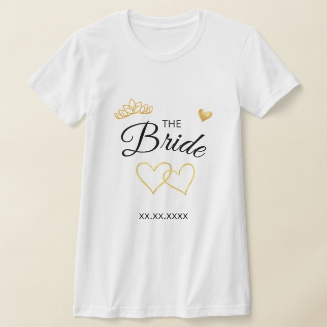 Camiseta The Bride Wedding Date Elegant Design (Distribución)