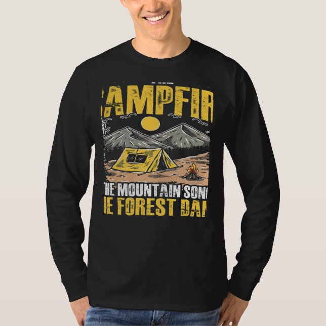 Camiseta The Campfire Forest Camp Travel Hiking Camper Camp (Anverso)