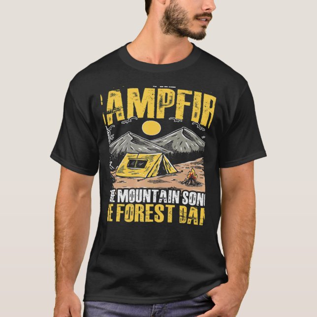 Camiseta The Campfire Forest Camp Travel Hiking Camper Camp (Anverso)