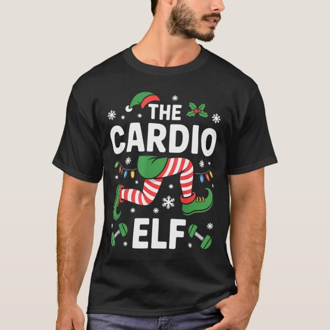 Camiseta The Cardio Elf Funny Fitness Christmas Gym Workout (Anverso)