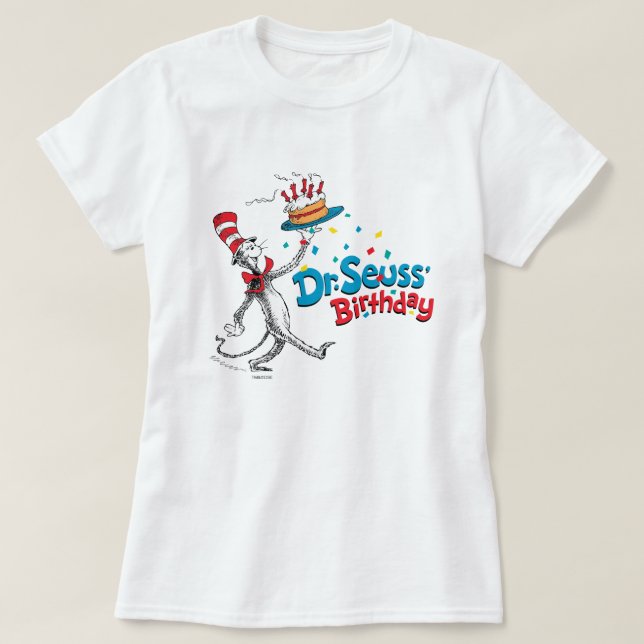 Camiseta The Cat in the Hat | Dr. Seuss's Birthday (Diseño del anverso)
