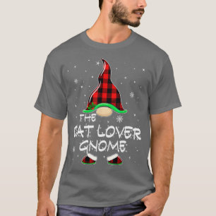 Camiseta The Cat Lover Gnome Buffalo Plaid Matching Family