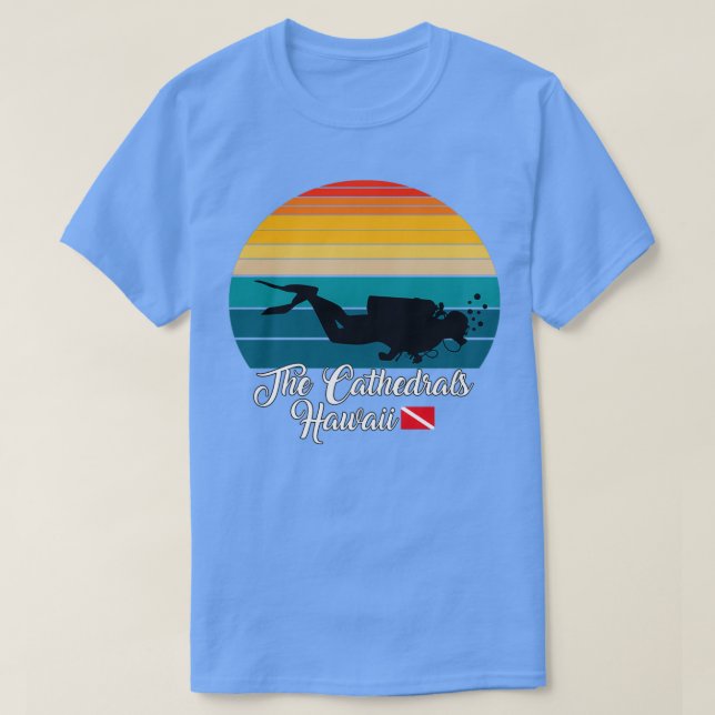 Camiseta The Cathedrals Hawaii Diving (Diseño del anverso)