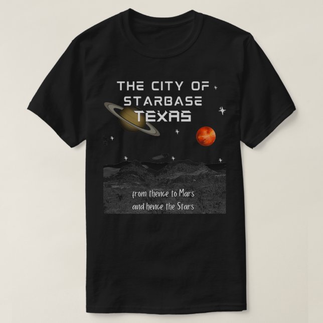Camiseta The City of Starbase Texas (Diseño del anverso)