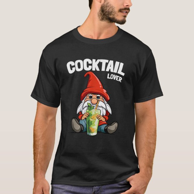 Camiseta The Cocktail Lover Gnome funny matching family Chr (Anverso)