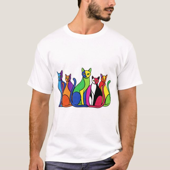 Camiseta The Colorful Cat Party (Anverso)