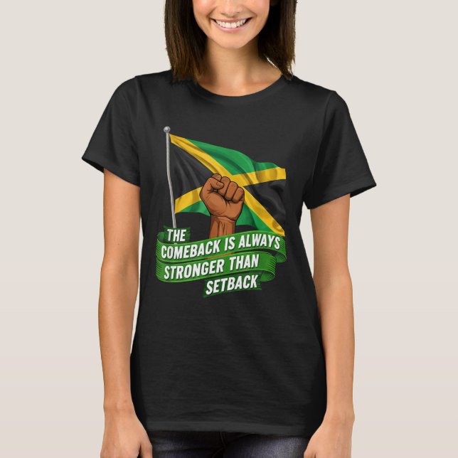 Camiseta The Comeback Is Always Stronger Jamaica Strong Fla (Anverso)