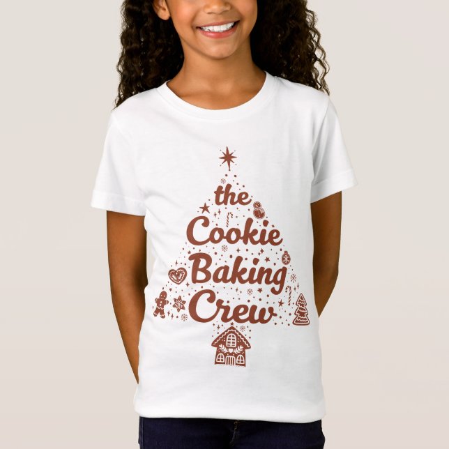 Camiseta The Cookie Baking Crew Christmas Tree Design (Anverso)