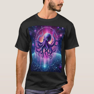 Camiseta The Cosmic Octopus: Guardian of the Digital Univer
