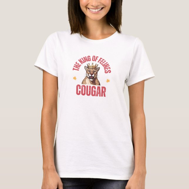 Camiseta the cougar with a crown (Anverso)