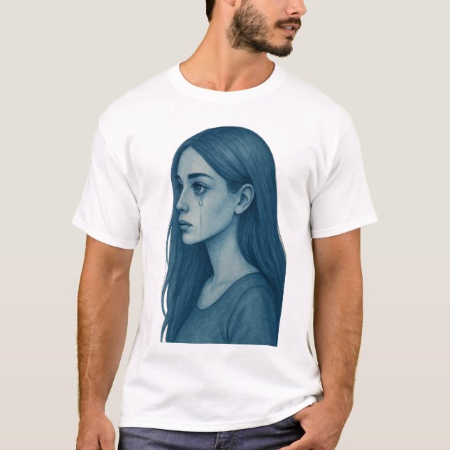 Camiseta The crying blue beauty (Anverso)