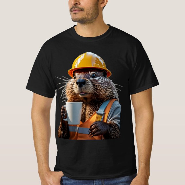 Camiseta The Daily Grind: Beaver Coffee Graphic (Anverso)