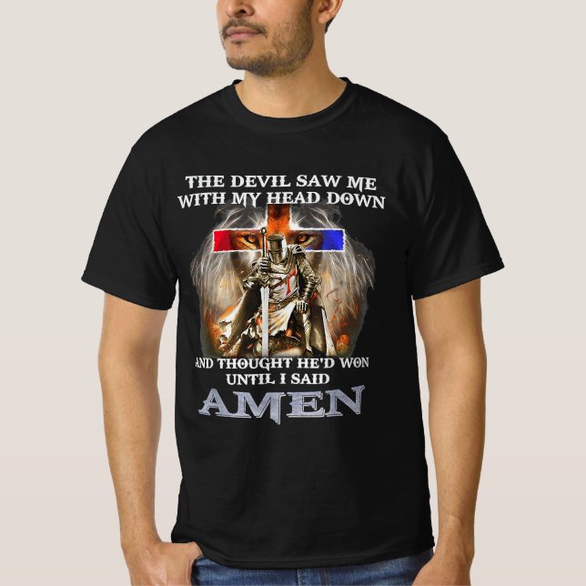 Camiseta The Devil Saw Me With My Head Down Thought (Anverso)