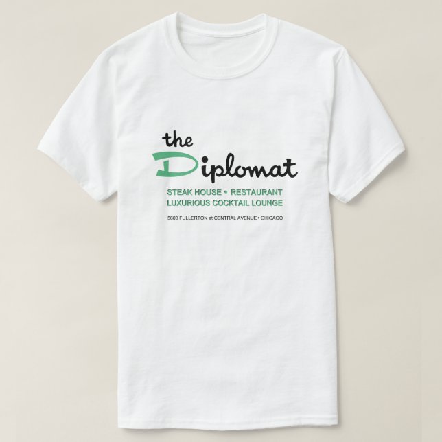 Camiseta The Diplomat Restaurant, Chicago, IL (Diseño del anverso)