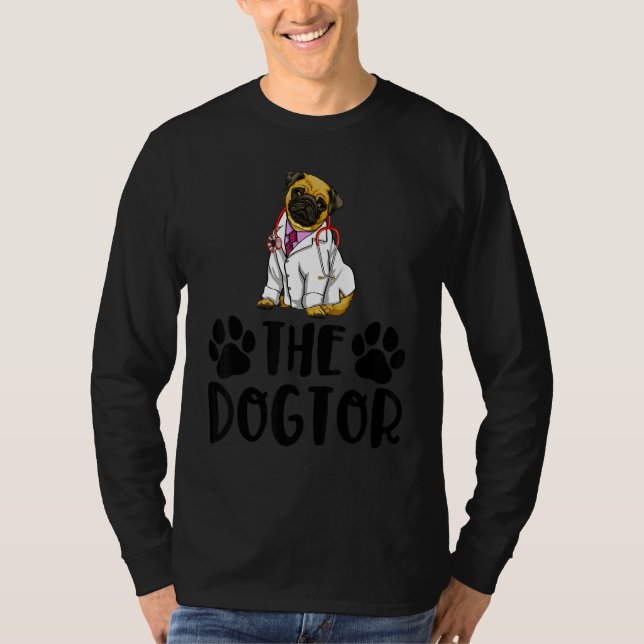 Camiseta The Dogtor Cute Pug  Women Love Doggy Doctor 1 (Anverso)