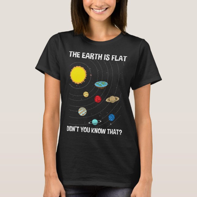 Camiseta The Earth Is Flat Didn't You Know Flat Earth Map C (Anverso)
