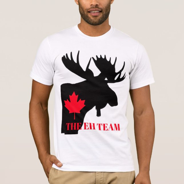 Camiseta THE EH TEAM. Canadian moose.  (Anverso)