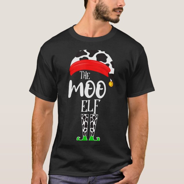 Camiseta The Elf Moo Cow Funny Christmas Elf Family Matchin (Anverso)