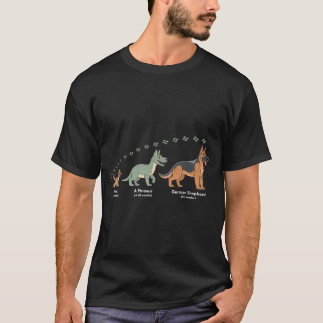 Camiseta The Evolution Of A German Shepherd - Dog Owner Pet (Anverso)