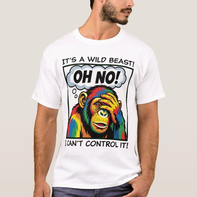Camiseta The Existential Chimp: Serious Primate Face T-Shi (Anverso)