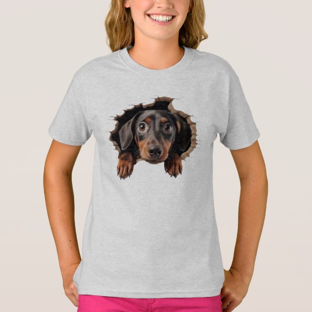 Camiseta the face of the loving and fluffy puppy (Anverso)