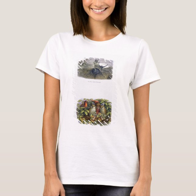 Camiseta The Fairy Queen's Messenger, and Elf and Owls, ill (Anverso)