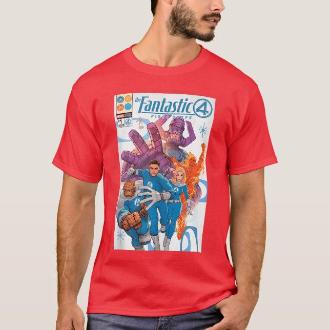 Camiseta The Fantastic Four First Steps Comic Book Cover Ar (Anverso)