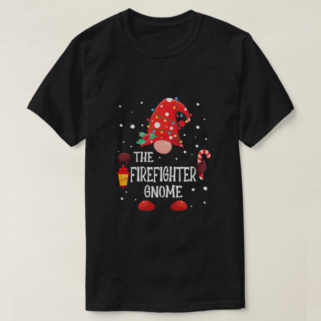 Camiseta The Firefighter Gnome Matching Family Christmas Gn (Diseño del anverso)