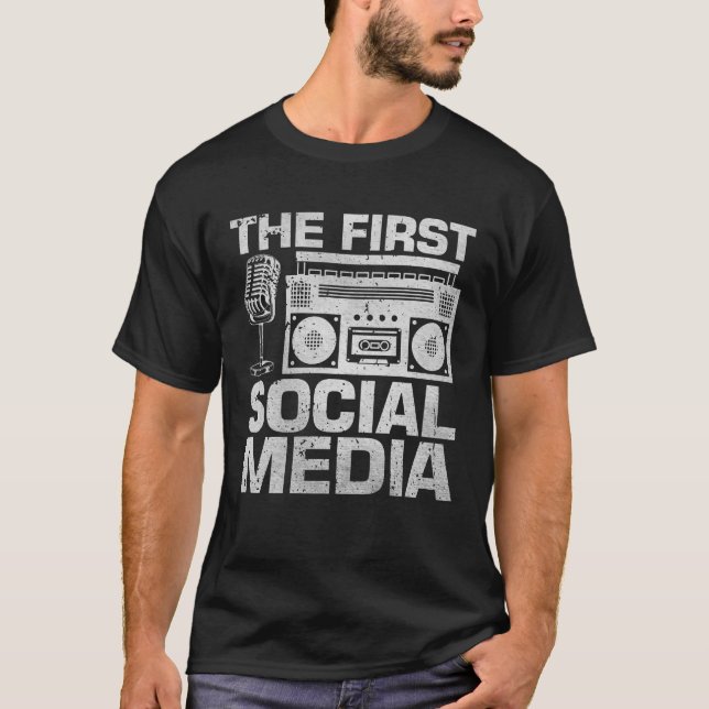 Camiseta The First Social Media Ham Radio Amateur Radio Ope (Anverso)