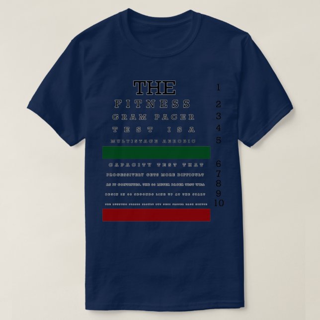 Camiseta The fitness gram pacer Test  (Diseño del anverso)