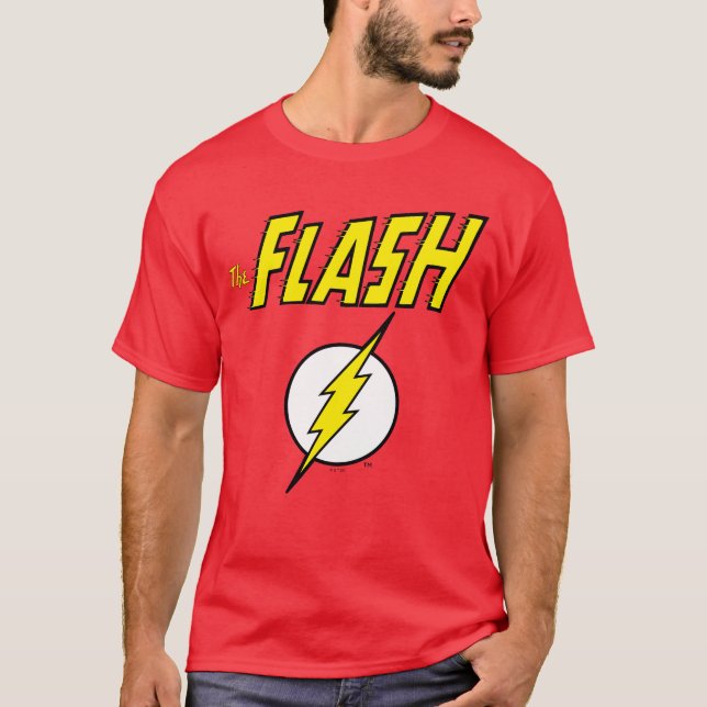 Camiseta The Flash Name & Lightning Bolt Logo (Anverso)
